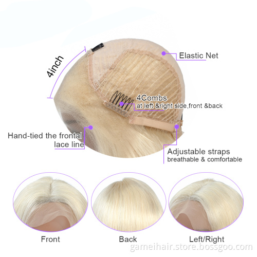 Cheap Wholesale 613 Blonde Raw Brazilian Human Hair 4x4 Hd Full Lace Front Wig Vendor For Black Women Human Hair 613 Lace Wig